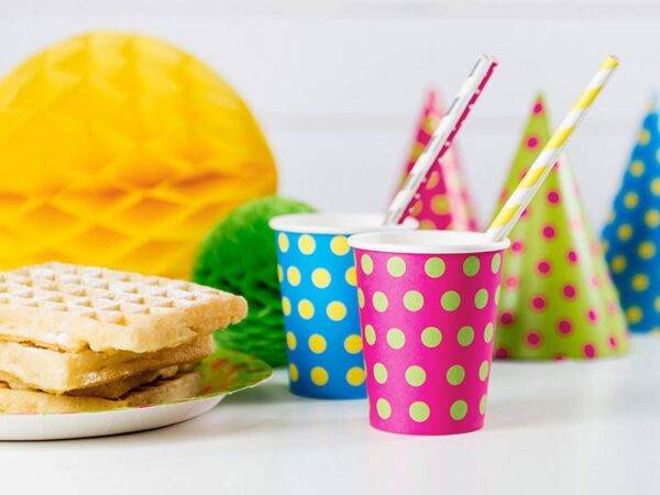 10 PALHINHAS DE PAPEL AMARELAS 19,5 cm