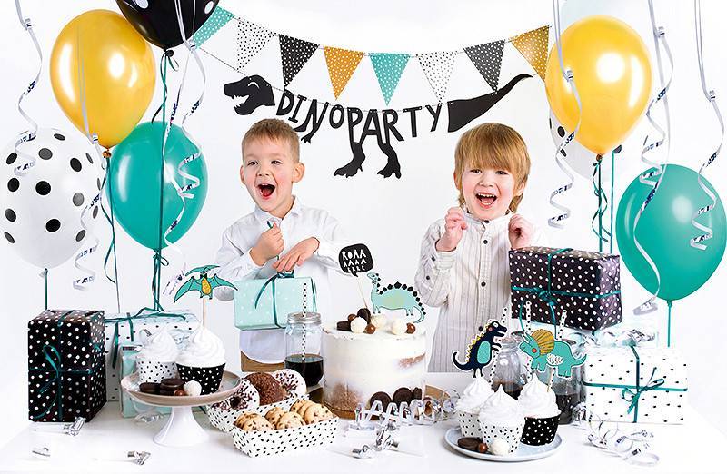 Conjunto de decorações para festas - Dinossauros