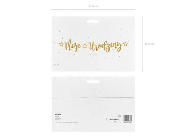 Banner Moje urodziny, ouro