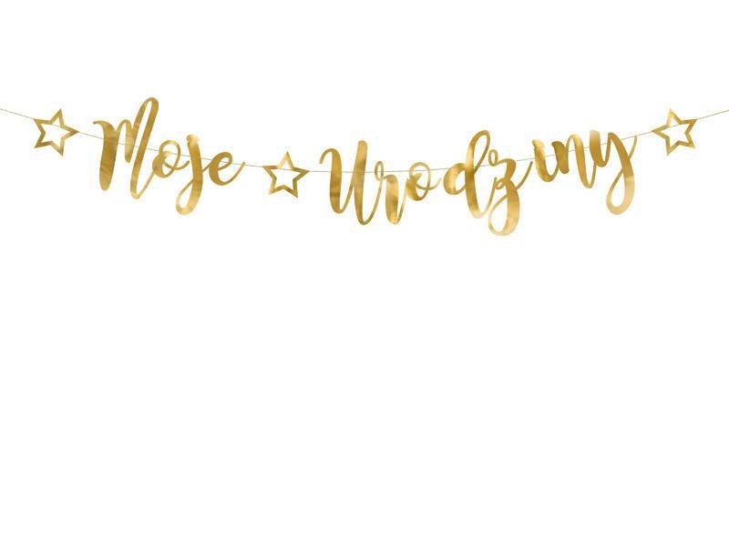 Banner Moje urodziny, ouro