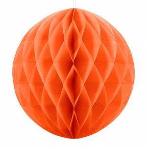 Bola de favo de mel, laranja, 30 cm