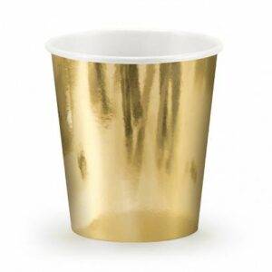 Copos de papel, ouro, 180 ml
