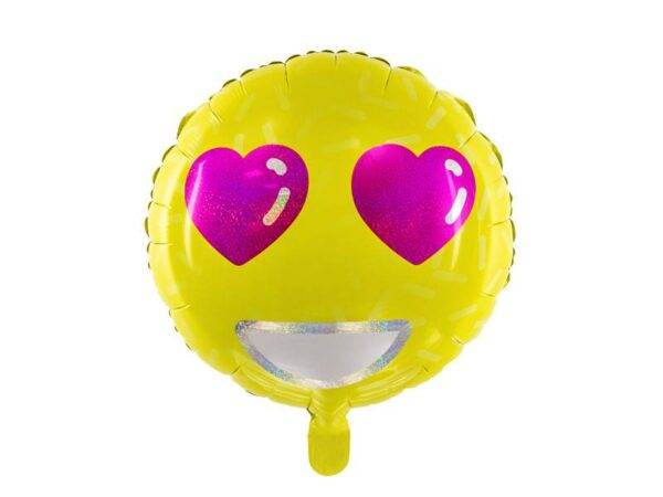 Emoji de balão de foil - amor, 45 cm