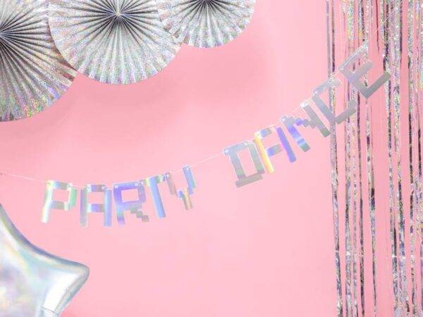 Banner Electric Holo - Party Dance, iridescente, 9,5x130 cm