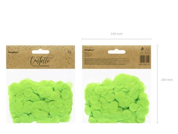 Círculos de confete, maçã verde, 15 g
