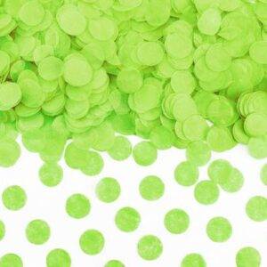 Círculos de confete, maçã verde, 15 g Círculos de confete feitos de papel de seda de maçã verde, diâmetro aprox. 1,6 cm.