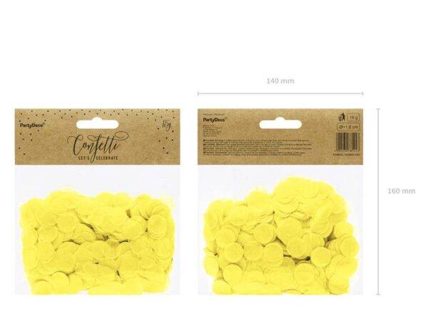Círculos de confete, Amarelo, 15 g