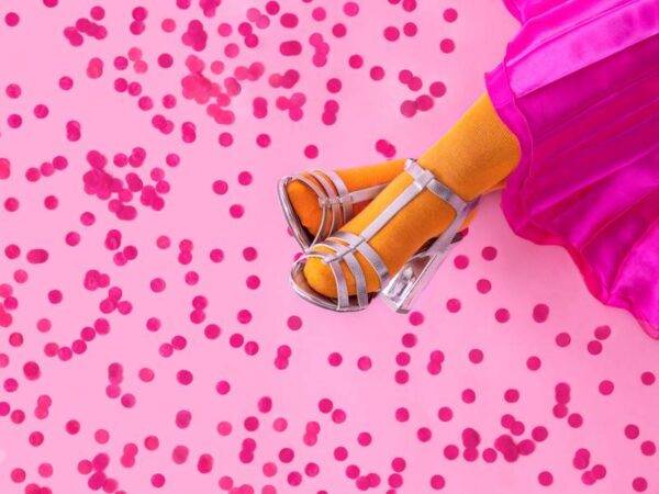 Círculos de confete, rosa escuro, 15 g