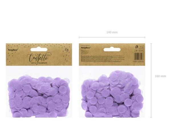 Círculos de confete, lilás, 15 g