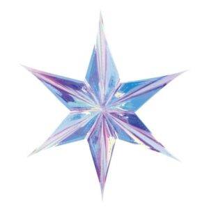 Estrela de folha, 40cm, iridescente