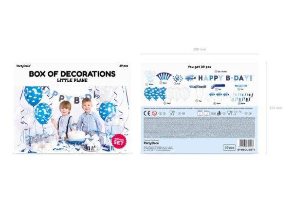 Conjunto de decorações para festas - Little Plane