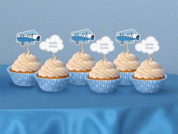 Little Plane Cupcake Toppers, 10 cm