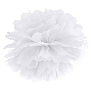 Tissue paper Pompom, branco, 25 cm