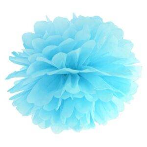Tissue paper Pompom, azul celeste, 25 cm