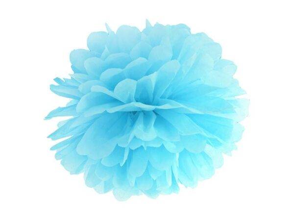 Tissue paper Pompom, azul celeste, 25 cm