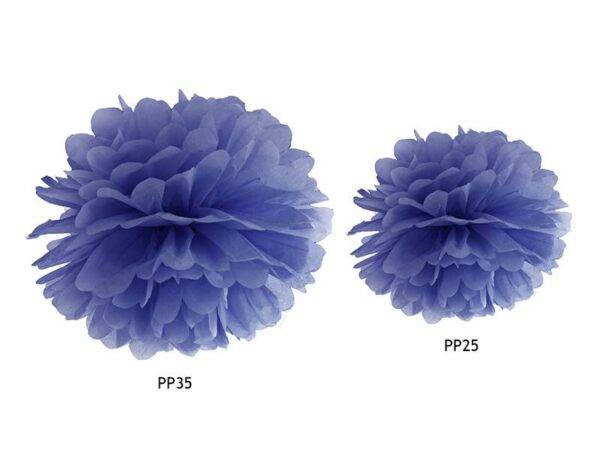 Tissue paper Pompom, azul marinho, 25 cm