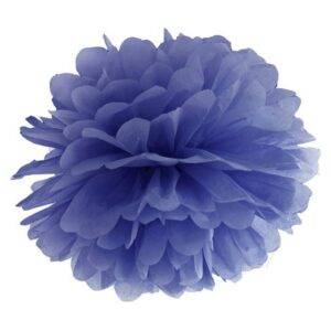 Tissue paper Pompom, azul marinho, 25 cm