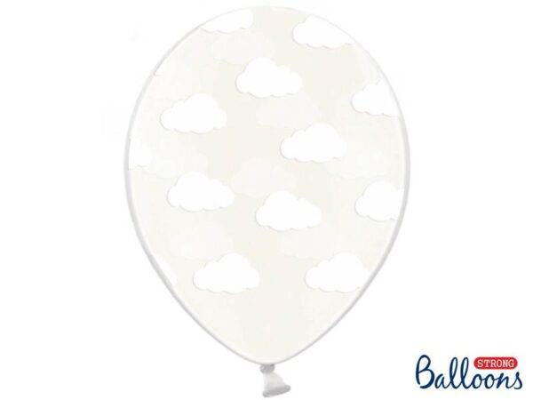 Balões de 30 cm, nuvens, cristalinas