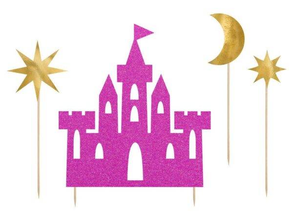 Topper de Bolo Princesa - Castelo, 17-21,5 cm