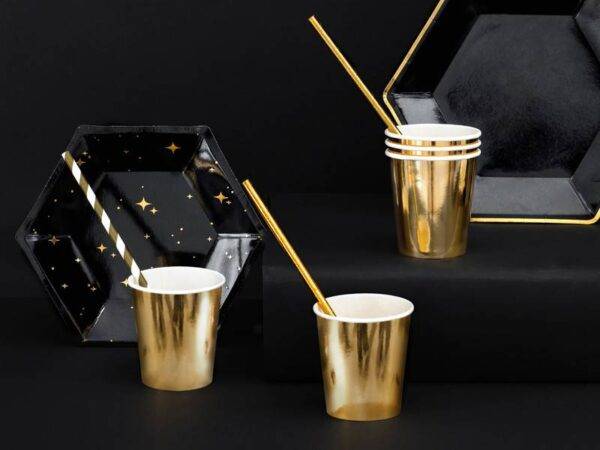 Copos de papel, ouro, 180 ml