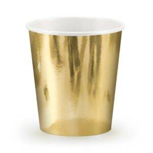 Copos de papel, ouro, 180 ml