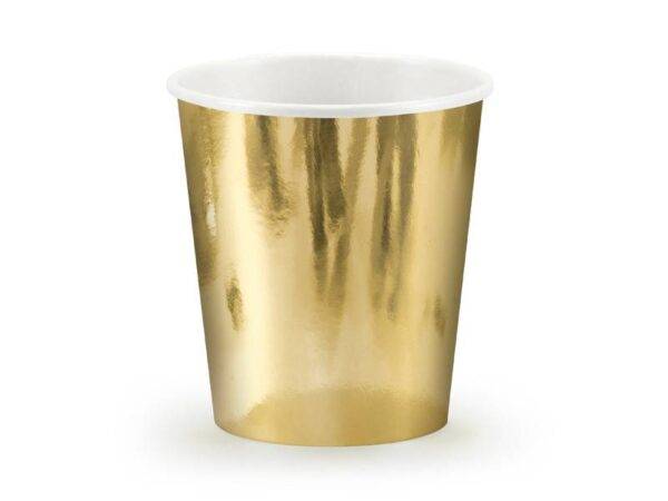 Copos de papel, ouro, 180 ml