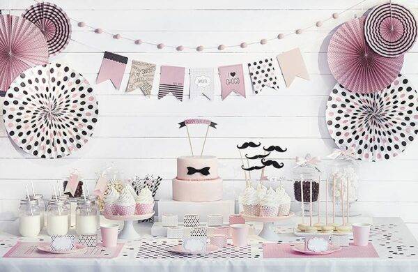 Decorações de papel Laços, rosa pó