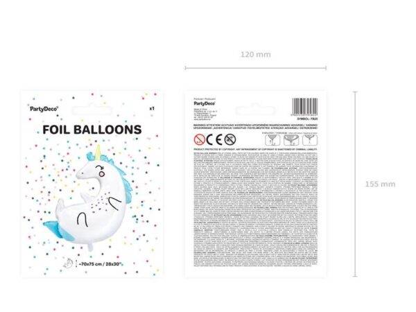 Unicórnio de balão de foil