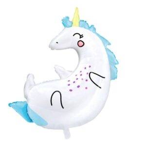 Unicórnio de balão de foil, 70x75 cm