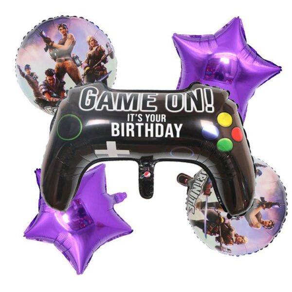 Fortnite Game Party Foil Bouquet Balloons