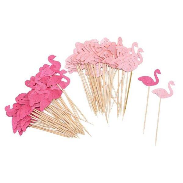 Cake Toppers do tema Flamingo