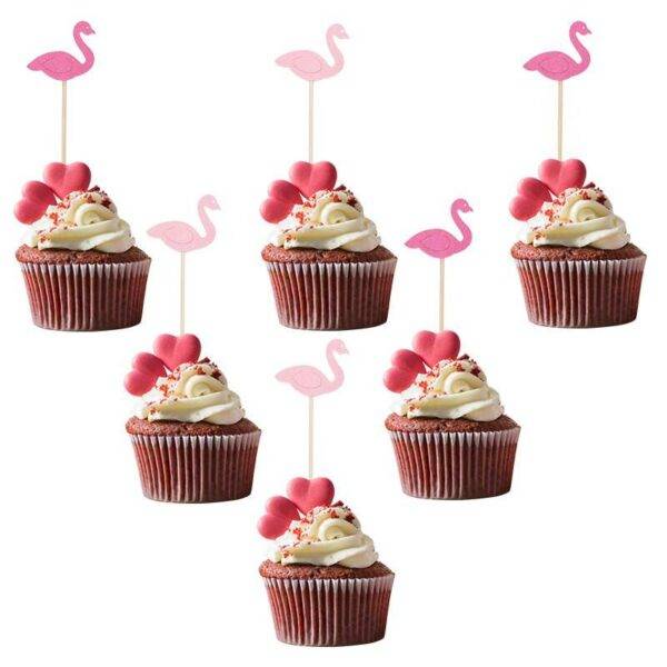 Cake Toppers do tema Flamingo