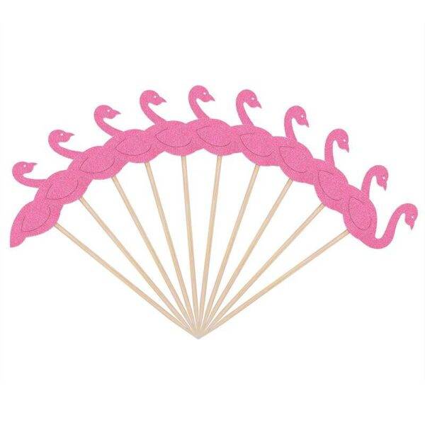 Cake Toppers do tema Flamingo