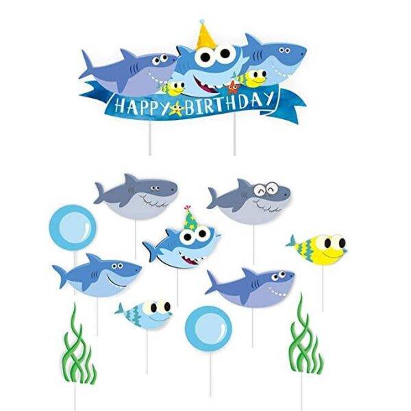 Topper para cupcake Tubarão