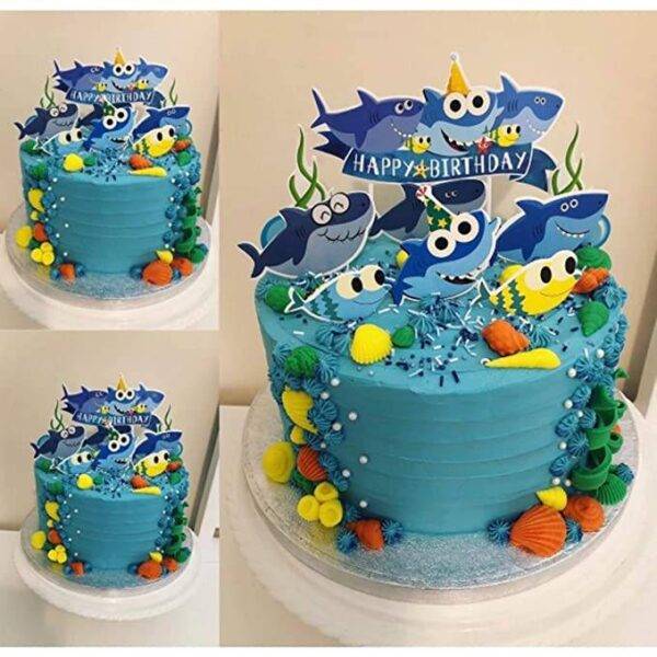 Topper para cupcake Tubarão