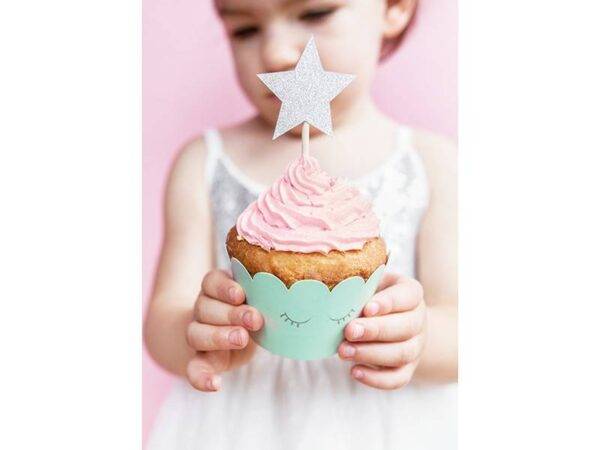 Cupcake toppers Unicorn - estrelas