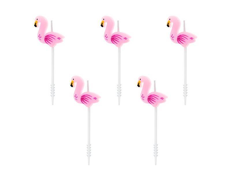 Velas de aniversário Flamingos