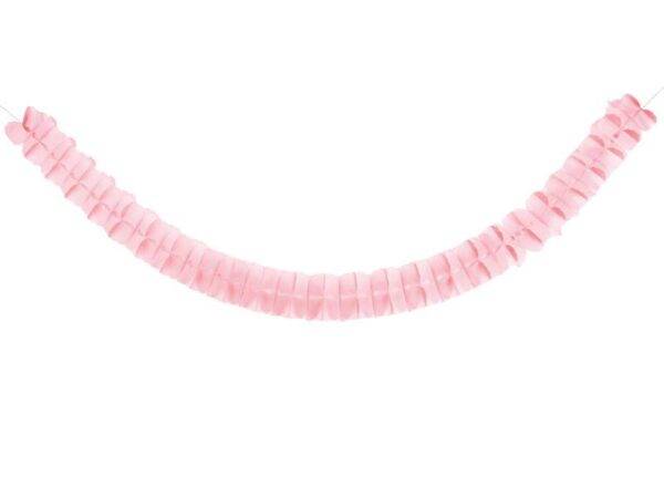 Guirlanda de tecido, rosa claro, 3 m