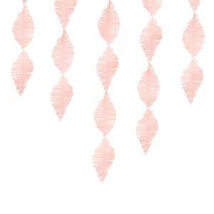 Guirlanda de franja de papel crepe, rosa claro, 3 m