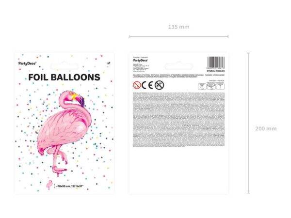 Flamingo em folha de balão, rosa
