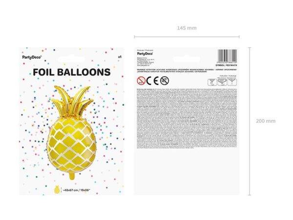 Balão de folha de abacaxi, ouro,