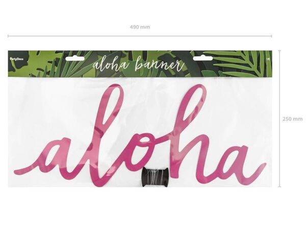 Banner Aloha, fúcsia
