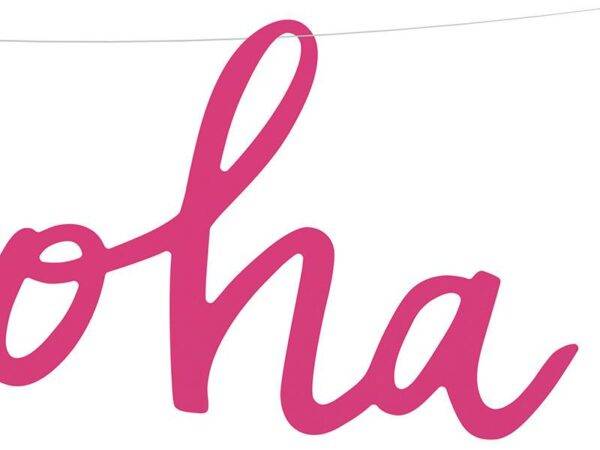 Banner Aloha, fúcsia