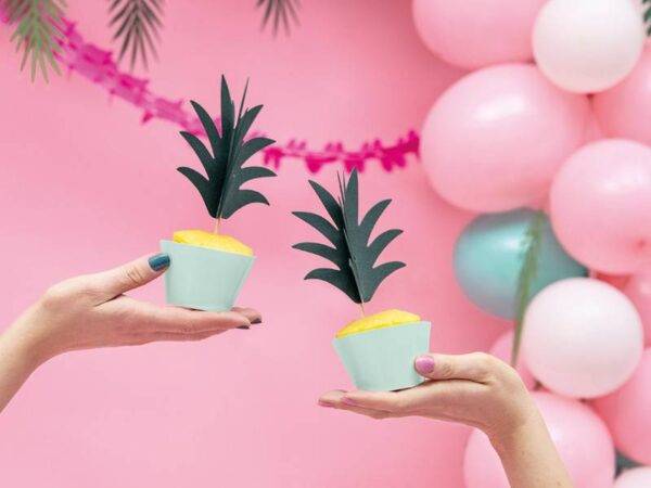 Cupcake toppers Aloha - Abacaxi