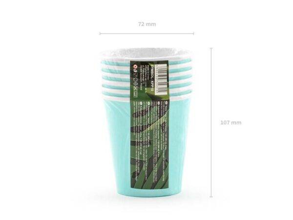 Copos Aloha, turquesa, 180 ml