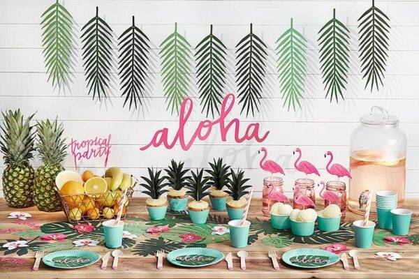 Copos Aloha, turquesa, 180 ml