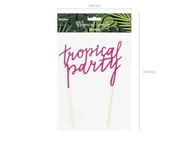 Topper de bolo Aloha - Tropical