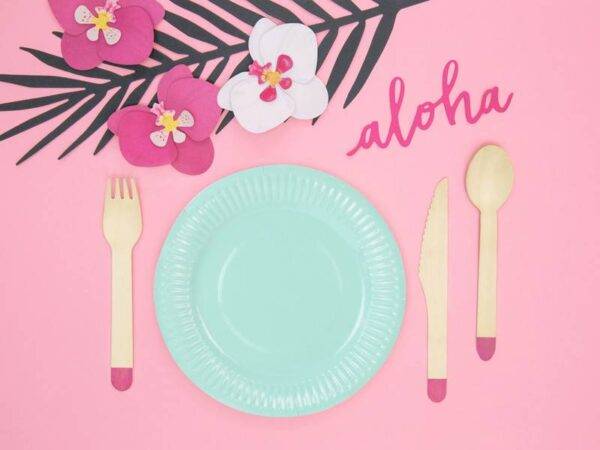 Pratos Aloha, turquesa, 18 cm