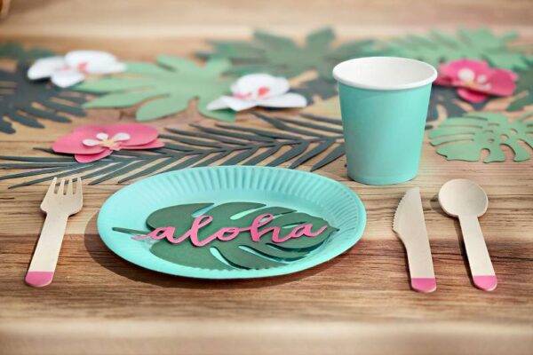 Pratos Aloha, turquesa, 18 cm