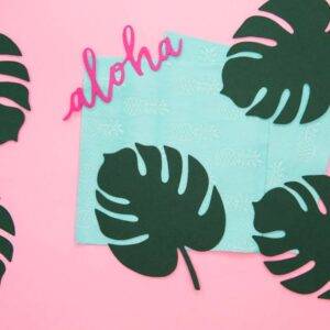 Cartões de lugar Aloha - Monstera